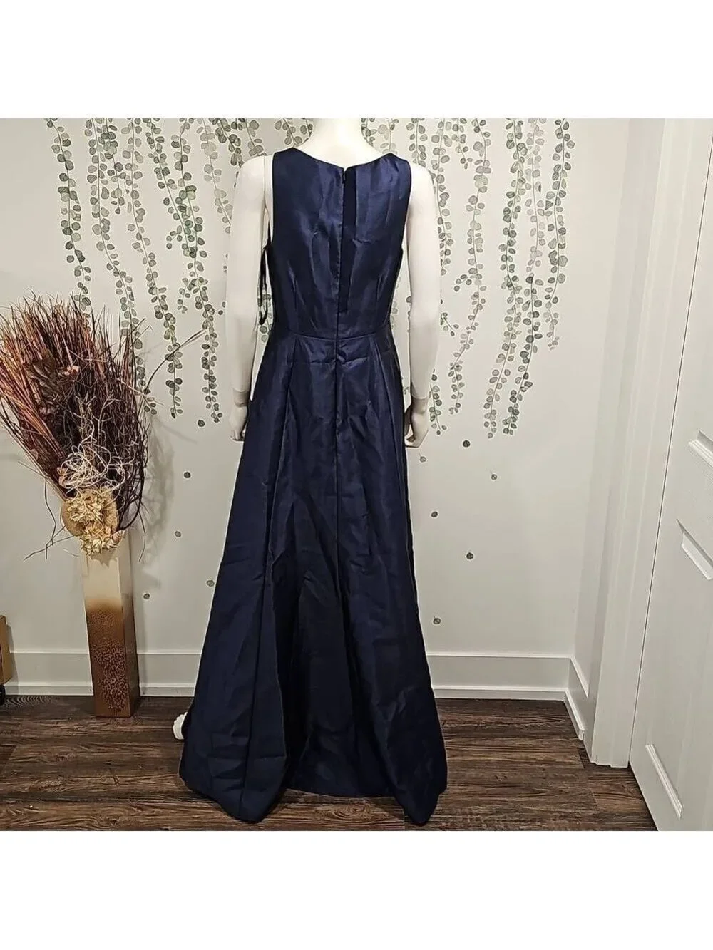 NWOT Alfred Sung Boned Corset Closed-Back Satin Gown Sz 8 - Picture 8 of 10